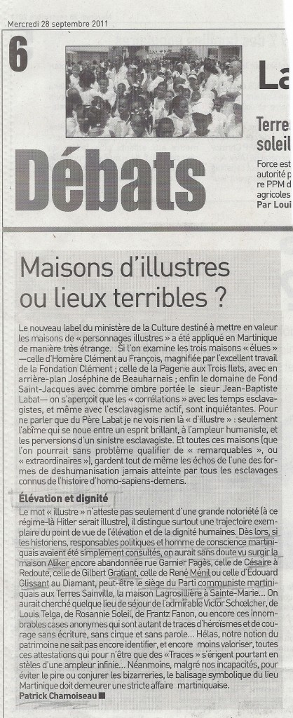 FA13422 Patrick CHAMOISEAU